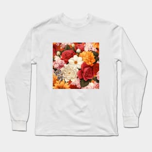 Summer Floral Design Long Sleeve T-Shirt